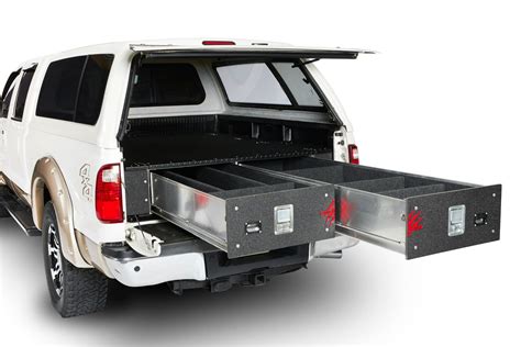 self contained box drawer metal truck organizer|cargo bed organizer system.